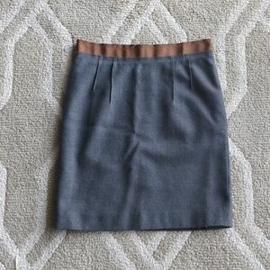 Gray Wool LOFT Skirt